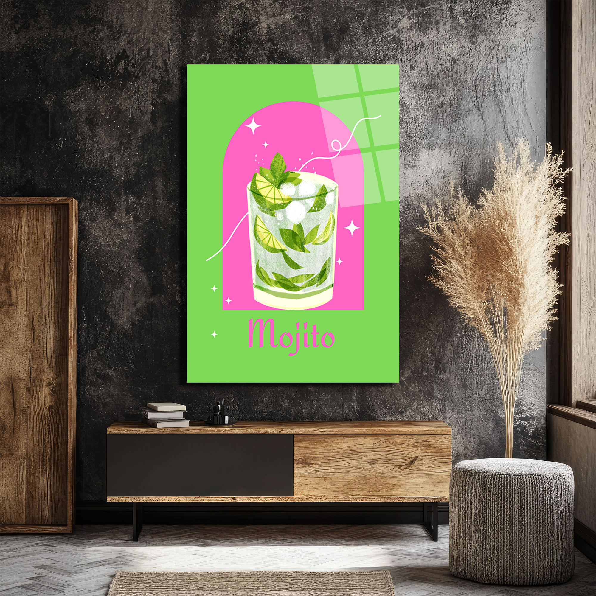 Enerjik Mojito Kokteyl Sanatı Cam Tablo - Yaz Ferahlığı - Glazella Enerjik Mojito Kokteyl Sanatı Cam Tablo - Yaz Ferahlığı - Glazella