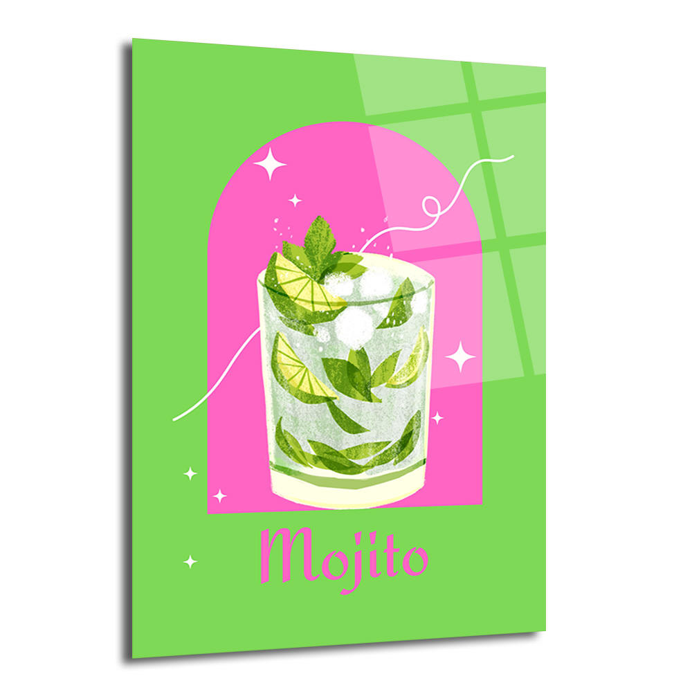 Enerjik Mojito Kokteyl Sanatı Cam Tablo - Yaz Ferahlığı - Glazella Enerjik Mojito Kokteyl Sanatı Cam Tablo - Yaz Ferahlığı - Glazella
