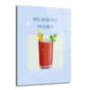 Bloody Mary Kokteyl Cam Tablo - Modern Mutfak ve Bar Dekoru - Glazella