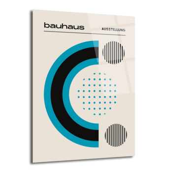 Bauhaus Estetikli Modern Geometrik Cam Tablo - Glazella