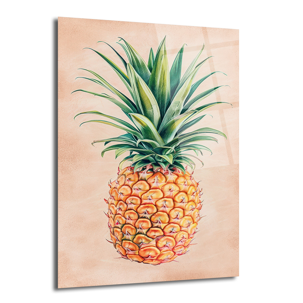 Tropikal Ananas Cam Tablo - Yaz Enerjisi Duvar Sanatı - Glazella Tropikal Ananas Cam Tablo - Yaz Enerjisi Duvar Sanatı - Glazella