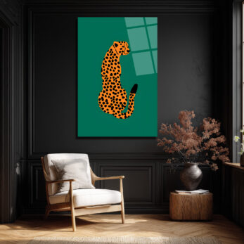 Vahşi Zarafet: Minimalist Çita Sanatı Cam Tablo - Glazella Vahşi Zarafet: Minimalist Çita Sanatı Cam Tablo - Glazella