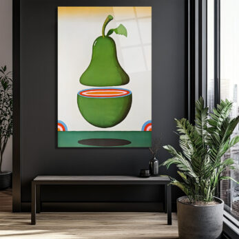 Kesit Armut Modern Sanat Cam Tablo - Glazella - Glazella Kesit Armut Modern Sanat Cam Tablo - Glazella