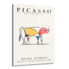 Picasso Le Taureau Soyut Boğa Sanatı Cam Tablo - Glazella Picasso Le Taureau Soyut Boğa Sanatı Cam Tablo - Glazella
