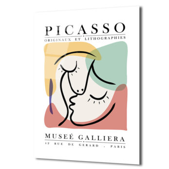 Picasso Esintili Soyut Yüzler Cam Tablo - Modern Sanat Duvar Dekoru - Glazella Picasso Esintili Soyut Yüzler Cam Tablo - Modern Sanat Duvar Dekoru - Glazella