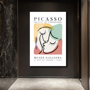 Picasso Esintili Soyut Yüzler Cam Tablo - Modern Sanat Duvar Dekoru - Glazella Picasso Esintili Soyut Yüzler Cam Tablo - Modern Sanat Duvar Dekoru - Glazella