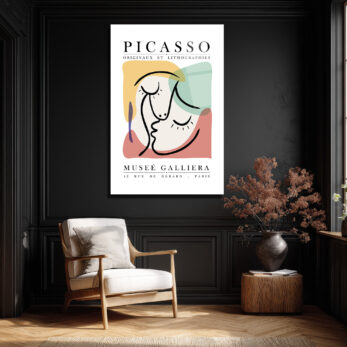 Picasso Esintili Soyut Yüzler Cam Tablo - Modern Sanat Duvar Dekoru - Glazella Picasso Esintili Soyut Yüzler Cam Tablo - Modern Sanat Duvar Dekoru - Glazella
