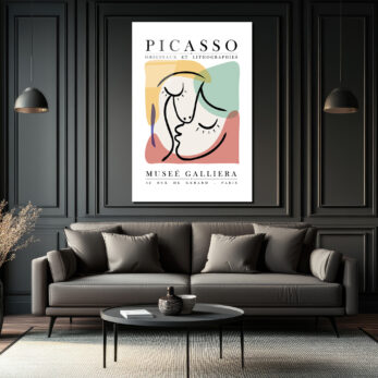 Picasso Esintili Soyut Yüzler Cam Tablo - Modern Sanat Duvar Dekoru - Glazella Picasso Esintili Soyut Yüzler Cam Tablo - Modern Sanat Duvar Dekoru - Glazella