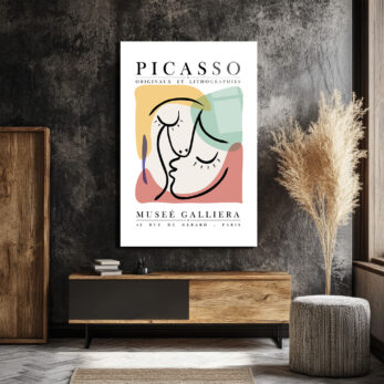 Picasso Esintili Soyut Yüzler Cam Tablo - Modern Sanat Duvar Dekoru - Glazella Picasso Esintili Soyut Yüzler Cam Tablo - Modern Sanat Duvar Dekoru - Glazella