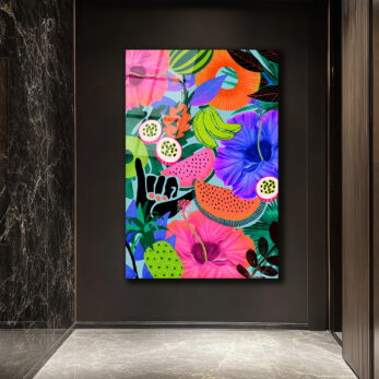 Vahşi Tropik Enerji Modern Sanat Cam Tablo - Glazella Vahşi Tropik Enerji Modern Sanat Cam Tablo - Glazella