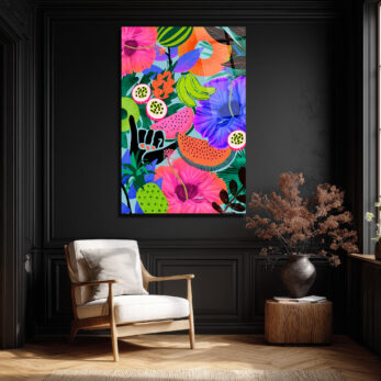 Vahşi Tropik Enerji Modern Sanat Cam Tablo - Glazella Vahşi Tropik Enerji Modern Sanat Cam Tablo - Glazella