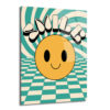 Retro Smiley Yüz ve Optik İllüzyonlu Smile Cam Tablo - Glazella Retro Smiley Yüz ve Optik İllüzyonlu Smile Cam Tablo - Glazella