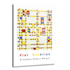 Piet Mondrian Broadway Boogie Woogie Modern Sanat Cam Tablo - Glazella