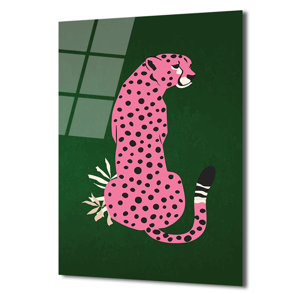 Pembe Leopar: Vahşi ve Şık Bir Dokunuş Cam Tablo - Glazella Pembe Leopar: Vahşi ve Şık Bir Dokunuş Cam Tablo - Glazella