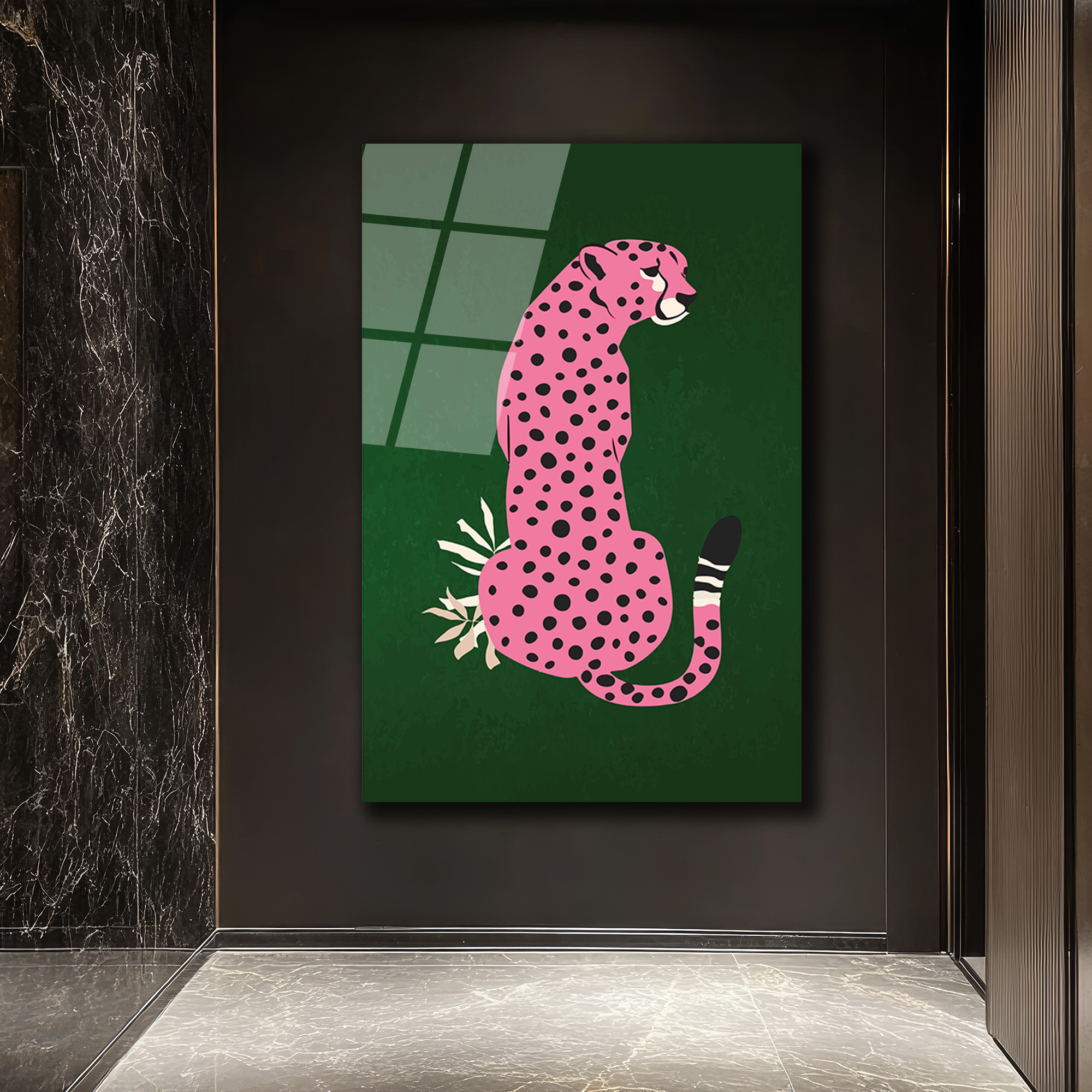 Pembe Leopar: Vahşi ve Şık Bir Dokunuş Cam Tablo - Glazella Pembe Leopar: Vahşi ve Şık Bir Dokunuş Cam Tablo - Glazella