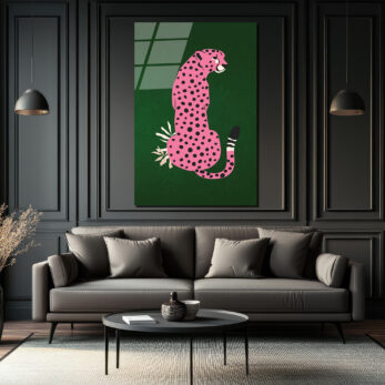 Pembe Leopar: Vahşi ve Şık Bir Dokunuş Cam Tablo - Glazella Pembe Leopar: Vahşi ve Şık Bir Dokunuş Cam Tablo - Glazella