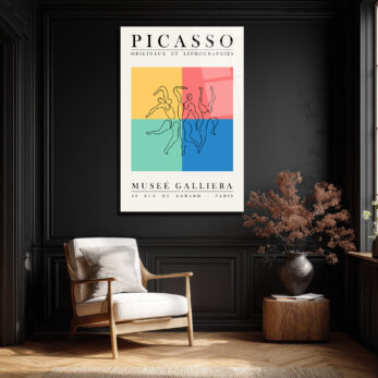Picasso Dans Figürleri Modern Sanat Cam Tablo - Glazella Picasso Dans Figürleri Modern Sanat Cam Tablo - Glazella