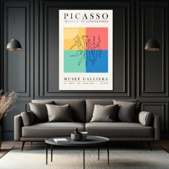 Picasso Dans Figürleri Modern Sanat Cam Tablo - Glazella Picasso Dans Figürleri Modern Sanat Cam Tablo - Glazella