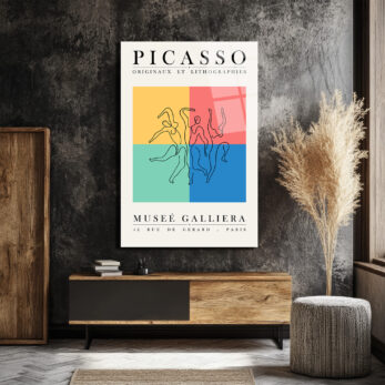 Picasso Dans Figürleri Modern Sanat Cam Tablo - Glazella Picasso Dans Figürleri Modern Sanat Cam Tablo - Glazella