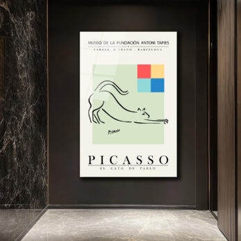 Picasso Esintili El Gato de Pablo Minimalist Kedi Cam Tablo - Glazella Picasso Esintili El Gato de Pablo Minimalist Kedi Cam Tablo - Glazella