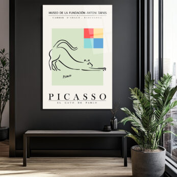 Picasso Esintili El Gato de Pablo Minimalist Kedi Cam Tablo - Glazella Picasso Esintili El Gato de Pablo Minimalist Kedi Cam Tablo - Glazella