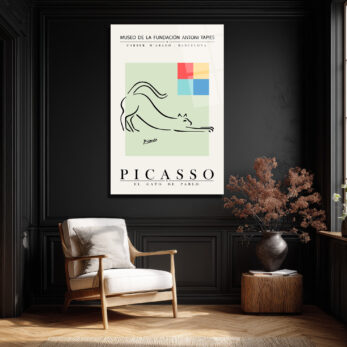 Picasso Esintili El Gato de Pablo Minimalist Kedi Cam Tablo - Glazella Picasso Esintili El Gato de Pablo Minimalist Kedi Cam Tablo - Glazella