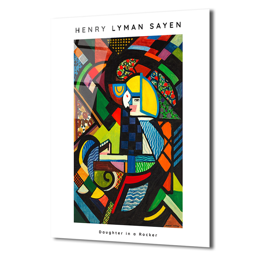 Henry Lyman Sayen - Daughter in a Rocker Modern Sanat Cam Tablo - Glazella Henry Lyman Sayen - Daughter in a Rocker Modern Sanat Cam Tablo - Glazella