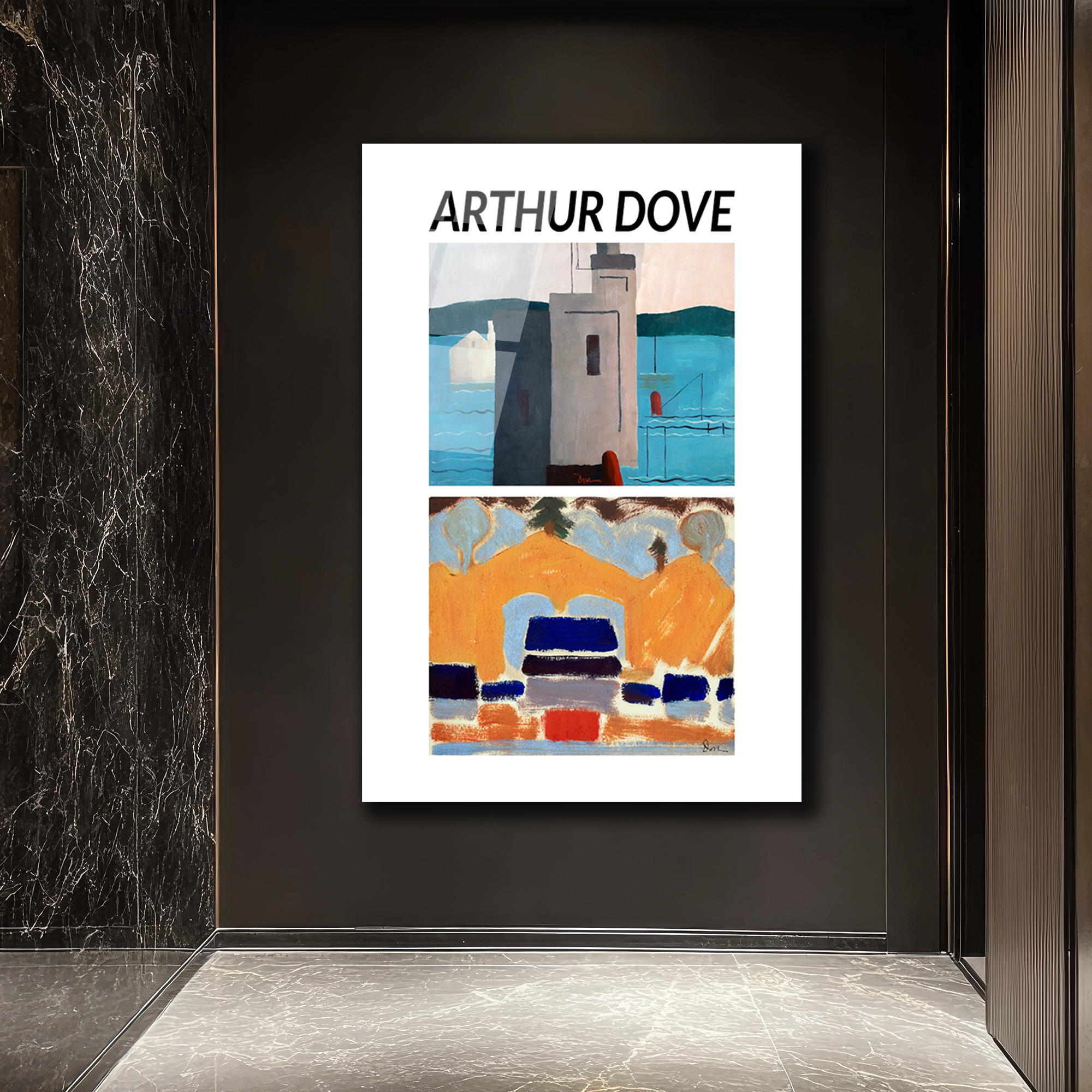 Arthur Dove Soyut Manzaralar Sanat Cam Tablo - Glazella Arthur Dove Soyut Manzaralar Sanat Cam Tablo - Glazella
