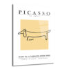 Picasso Le Chien Minimalist Sanat Cam Tablo - Glazella