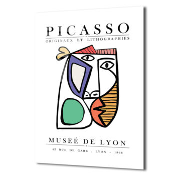 Picasso Esintili Soyut Yüz Sanatı Cam Tablo - Glazella Picasso Esintili Soyut Yüz Sanatı Cam Tablo - Glazella