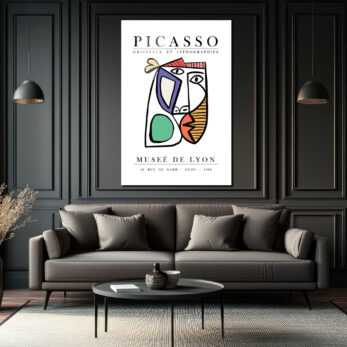 Picasso Esintili Soyut Yüz Sanatı Cam Tablo - Glazella Picasso Esintili Soyut Yüz Sanatı Cam Tablo - Glazella