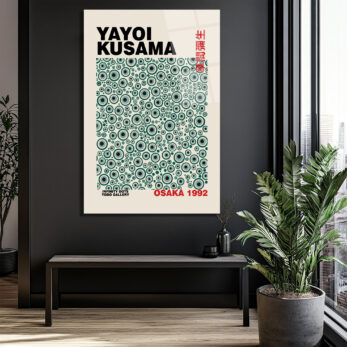Yayoi Kusama Sonsuzluk Noktaları Modern Sanat Cam Tablo - Glazella