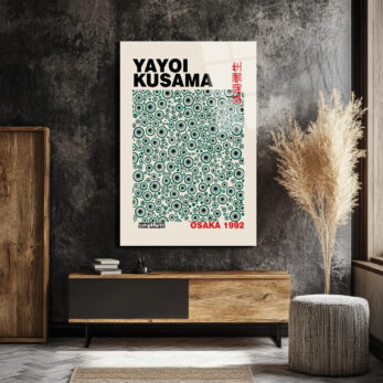 Yayoi Kusama Sonsuzluk Noktaları Modern Sanat Cam Tablo - Glazella