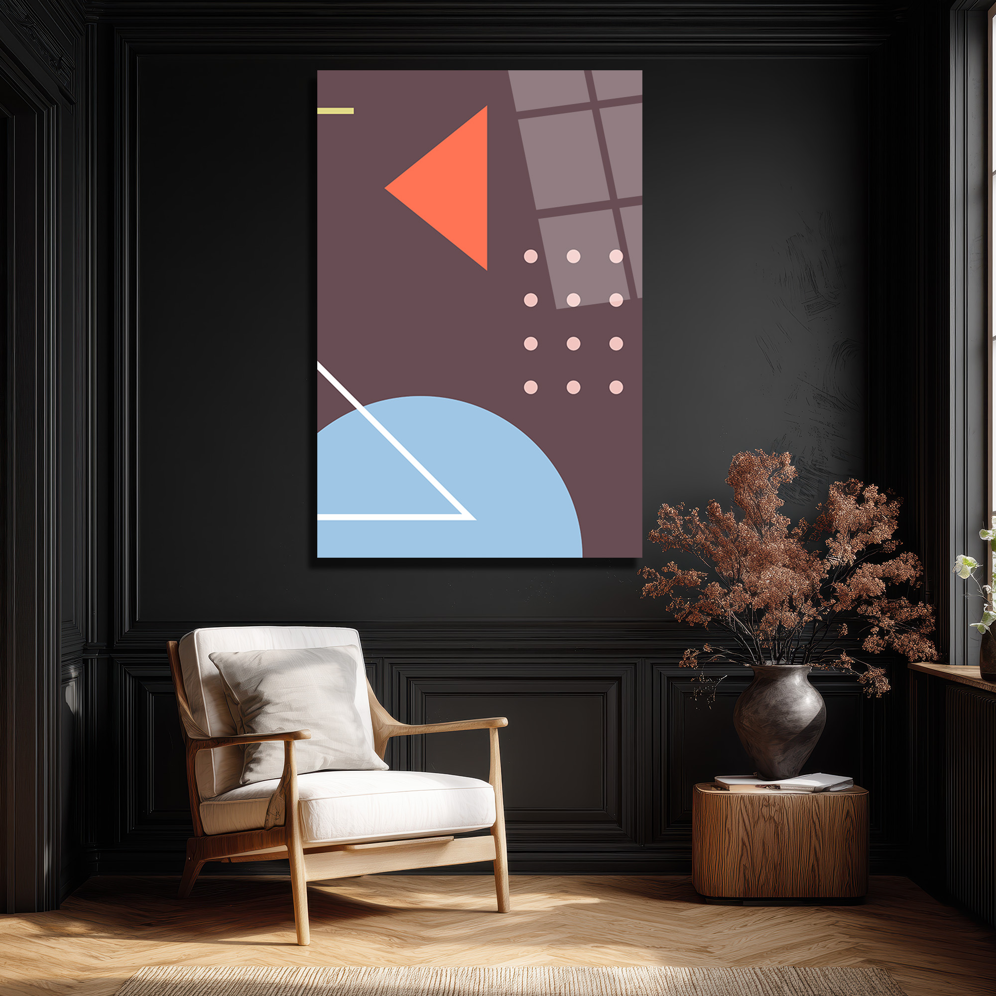 Soyut Geometrik Sanat Cam Tablo - Modern Duvar Dekorasyonu - Glazella Soyut Geometrik Sanat Cam Tablo - Modern Duvar Dekorasyonu - Glazella