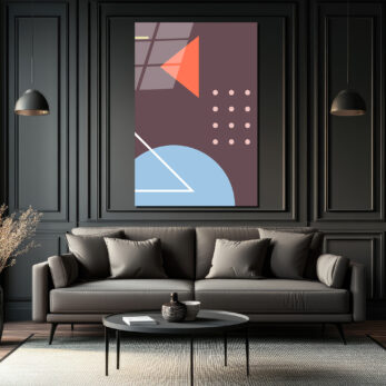 Soyut Geometrik Sanat Cam Tablo - Modern Duvar Dekorasyonu - Glazella Soyut Geometrik Sanat Cam Tablo - Modern Duvar Dekorasyonu - Glazella