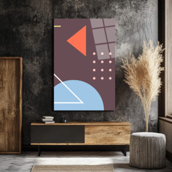 Soyut Geometrik Sanat Cam Tablo - Modern Duvar Dekorasyonu - Glazella Soyut Geometrik Sanat Cam Tablo - Modern Duvar Dekorasyonu - Glazella