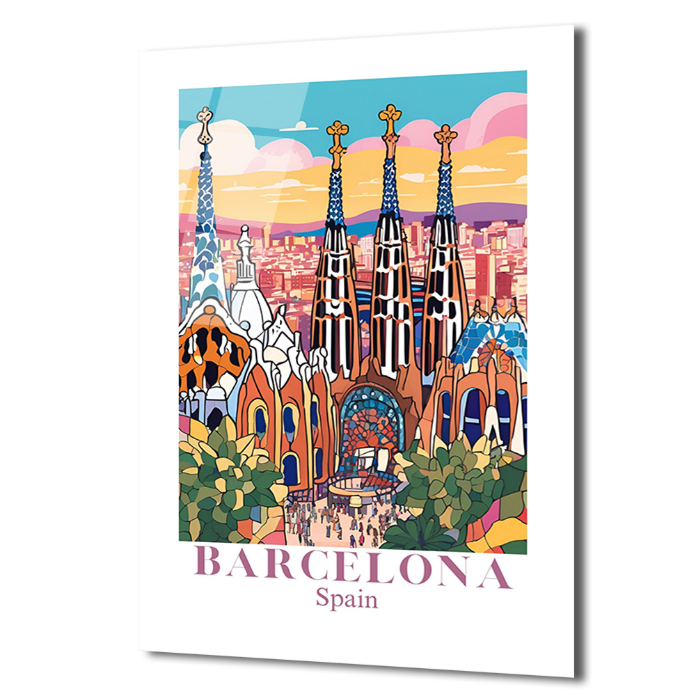 Barselona Rüyası Sagrada Familia Modern Cam Tablo - Glazella Barselona Rüyası Sagrada Familia Modern Cam Tablo - Glazella