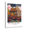 Bangkok Tayland Seyahat Posteri Cam Tablo - Glazella
