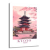 Kyoto Sakura Tapınağı Cam Tablo: Japon Baharının Zarafeti - Glazella
