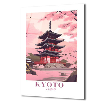 Kyoto Sakura Tapınağı Cam Tablo: Japon Baharının Zarafeti - Glazella Kyoto Sakura Tapınağı Cam Tablo: Japon Baharının Zarafeti - Glazella