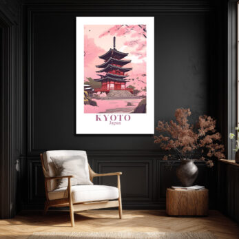 Kyoto Sakura Tapınağı Cam Tablo: Japon Baharının Zarafeti - Glazella Kyoto Sakura Tapınağı Cam Tablo: Japon Baharının Zarafeti - Glazella