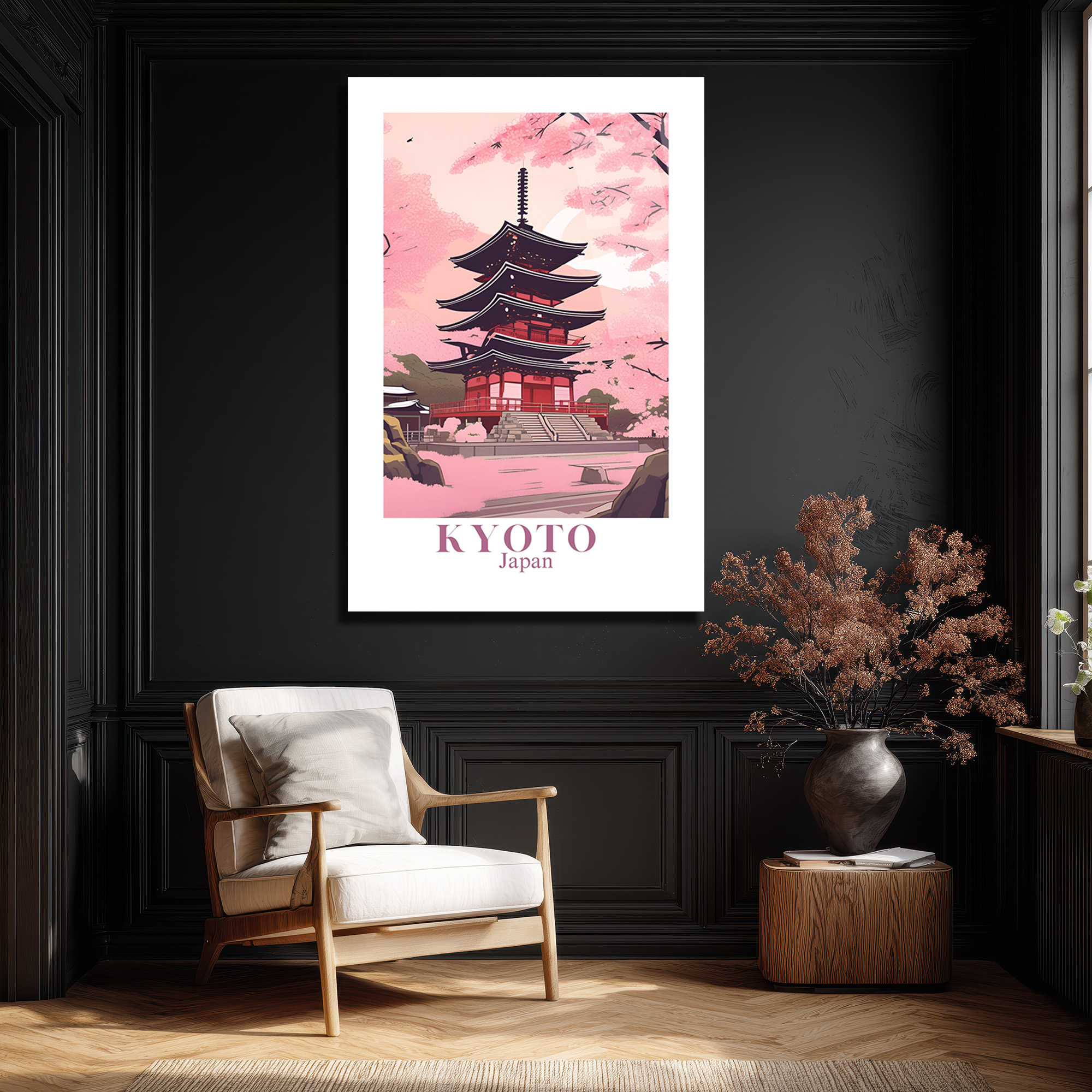 Kyoto Sakura Tapınağı Cam Tablo: Japon Baharının Zarafeti - Glazella Kyoto Sakura Tapınağı Cam Tablo: Japon Baharının Zarafeti - Glazella