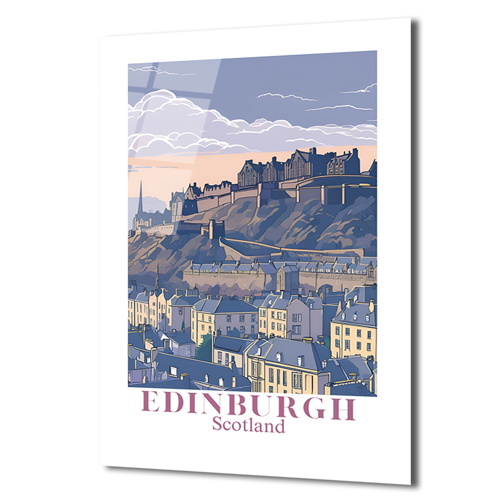 Edinburgh İskoçya Manzarası Cam Tablo | Şehrin Ruhunu Evine Taşı - Glazella Edinburgh İskoçya Manzarası Cam Tablo | Şehrin Ruhunu Evine Taşı - Glazella