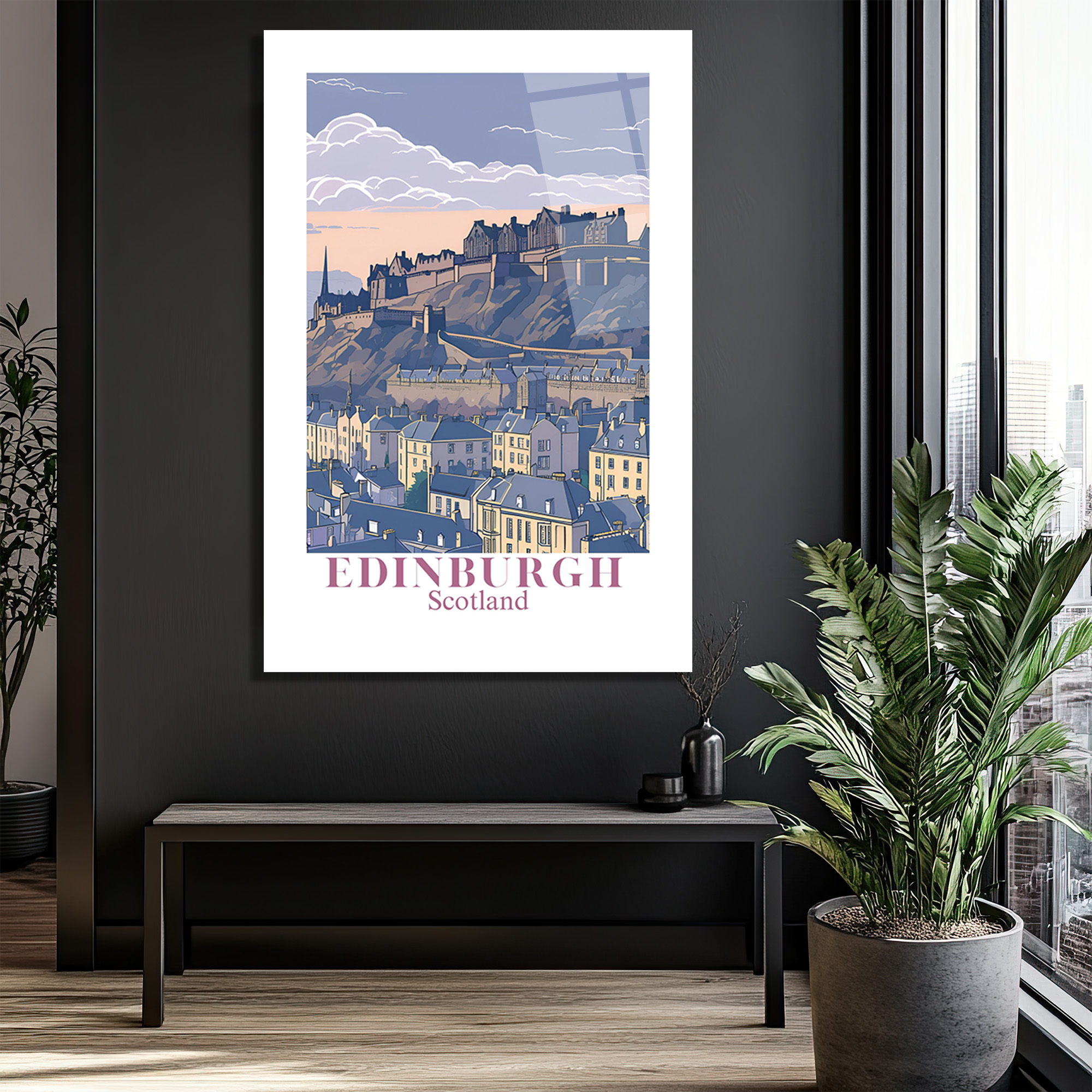 Edinburgh İskoçya Manzarası Cam Tablo | Şehrin Ruhunu Evine Taşı - Glazella Edinburgh İskoçya Manzarası Cam Tablo | Şehrin Ruhunu Evine Taşı - Glazella