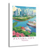 Panama City Modern Sanat Cam Tablo - Şehir ve Kanal Manzarası - Glazella Panama City Modern Sanat Cam Tablo - Şehir ve Kanal Manzarası - Glazella