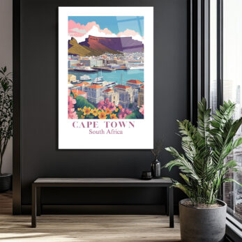 Cape Town Güney Afrika Manzarası Cam Tablo - Glazella Cape Town Güney Afrika Manzarası Cam Tablo - Glazella