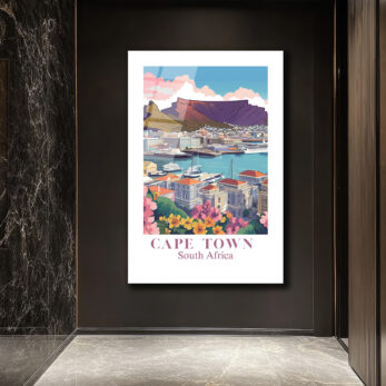 Cape Town Güney Afrika Manzarası Cam Tablo - Glazella Cape Town Güney Afrika Manzarası Cam Tablo - Glazella