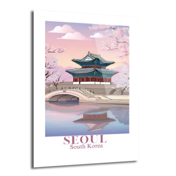 Seul Bahar Esintisi: Gyeongbokgung Sarayı Cam Tablo - Glazella
