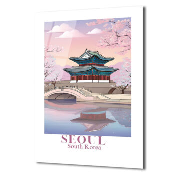 Seul Bahar Esintisi: Gyeongbokgung Sarayı Cam Tablo - Glazella Seul Bahar Esintisi: Gyeongbokgung Sarayı Cam Tablo - Glazella