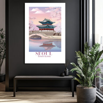 Seul Bahar Esintisi: Gyeongbokgung Sarayı Cam Tablo - Glazella Seul Bahar Esintisi: Gyeongbokgung Sarayı Cam Tablo - Glazella